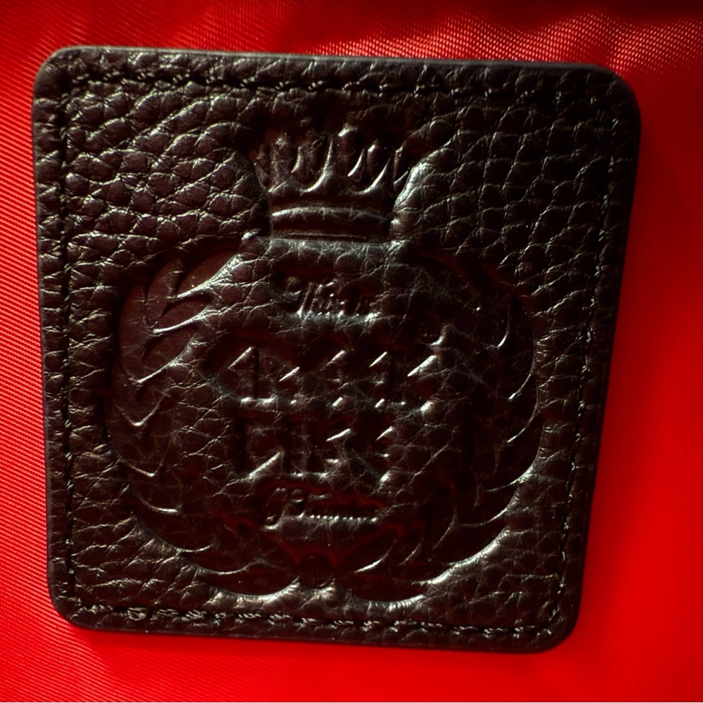 New Tauntus Greek Life Delta Sigma Theta Sorority (ΔΣΘ) BlackandRed Leather Tote - Picture 6 of 7
